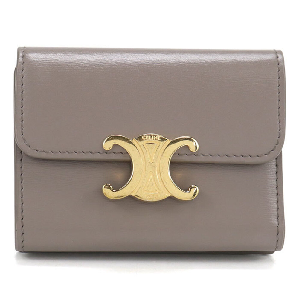 CELINE Celine Tri-fold Wallet 10I653DPV with Coin Compartment, Compact Wallet...